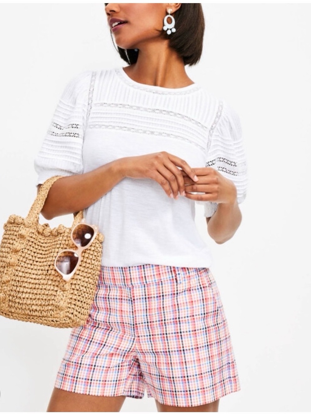 LOFT Pink Plaid Women’s Shorts